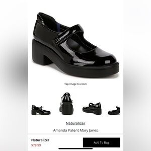 Naturalizer, the Amanda black patent Mary Jane
